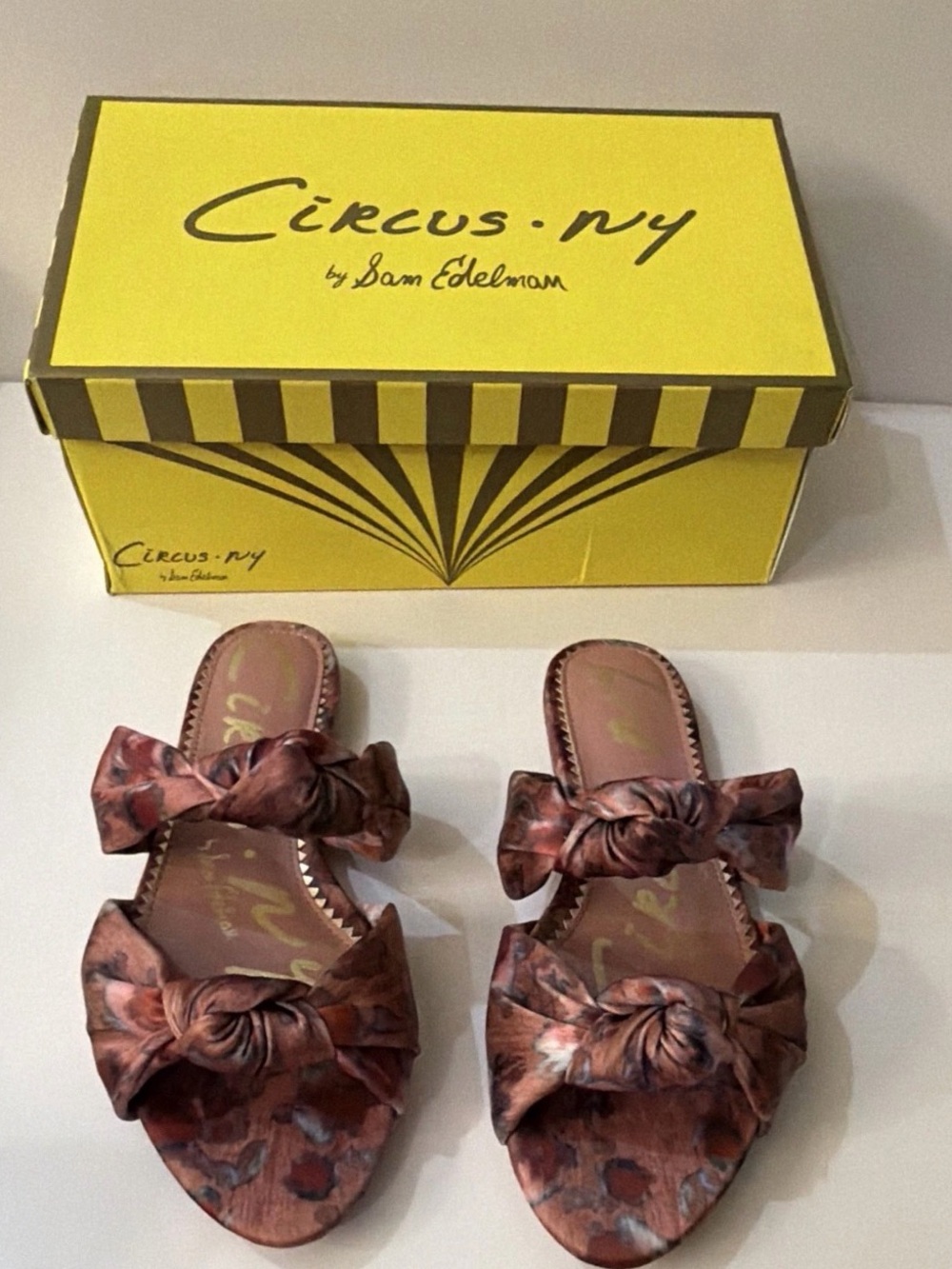 Sam Edelman Brown Multi Knot-Detail Slide Sandals